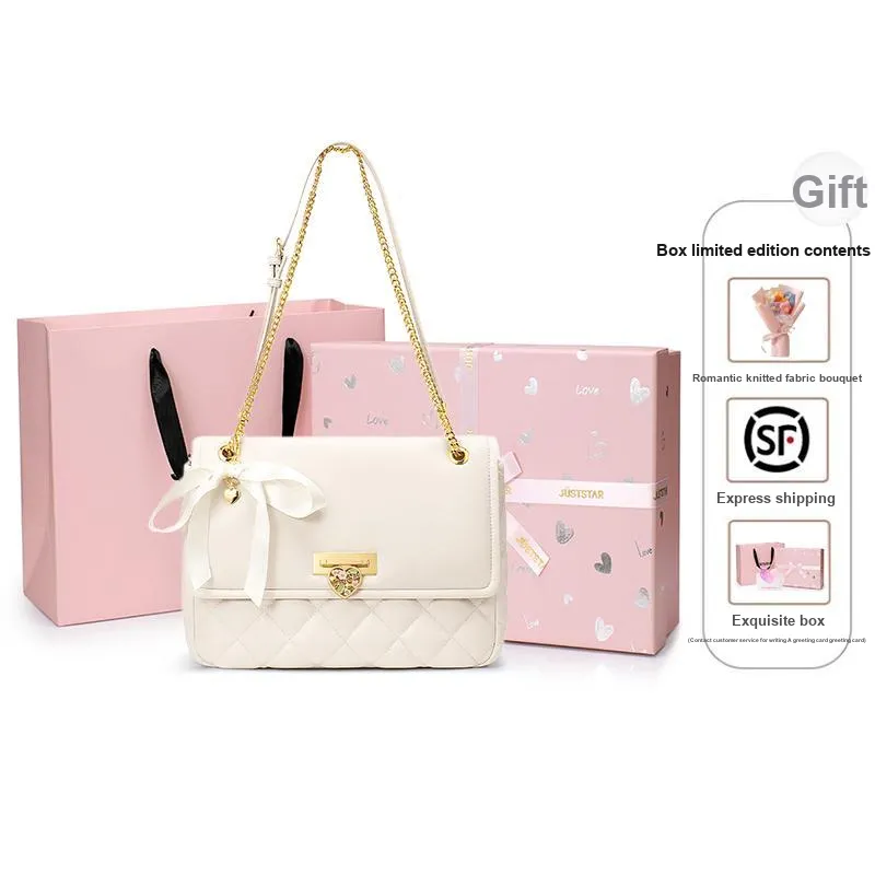 JUST STAR Synthetic Leather Handbag, Shoulder Bag, Crossbody Bag Regular Women's White