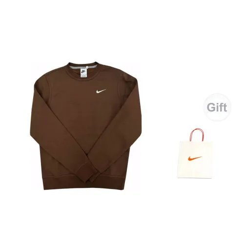 Nike Sweatshirts Men Cocoa Brown Hoodie+Gift Bag