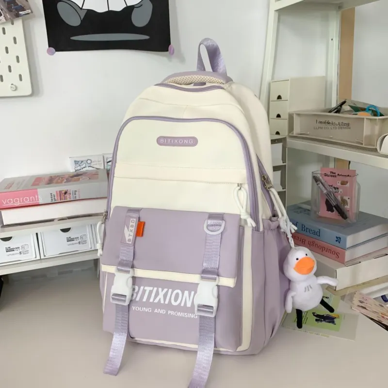 PAIBLOKS Nylon Backpack Unisex Multicolor-8