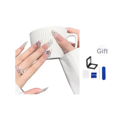 XNTX Премиум Кошка's Eye Стразы Сверкающий страз False Nail Овал Cool Color Series Jump Цвет Coquette