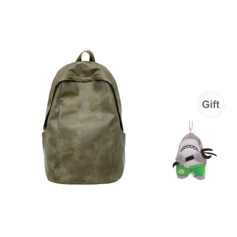 Yalu PU Backpack Unisex White/Gray/Black/Pink/Army Green/Blue-15