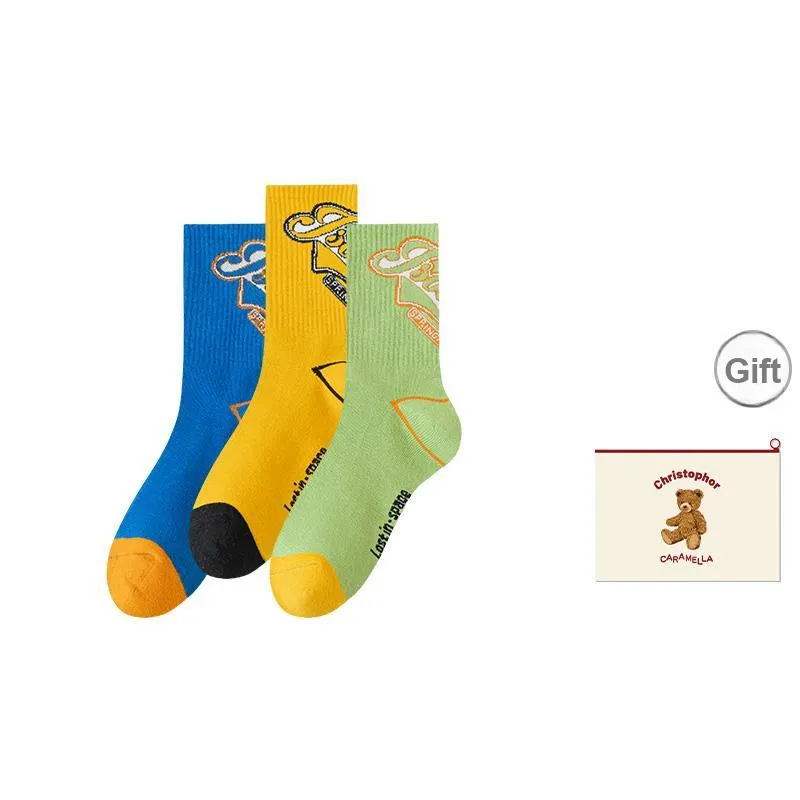 Caramella Mid-Calf Socks Men's Shopping Bag Combo Set-17