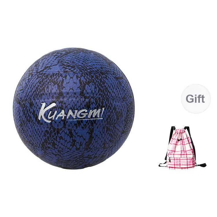 Kuangmi PU Size 5 Volleyball Unisex Blue Black-10