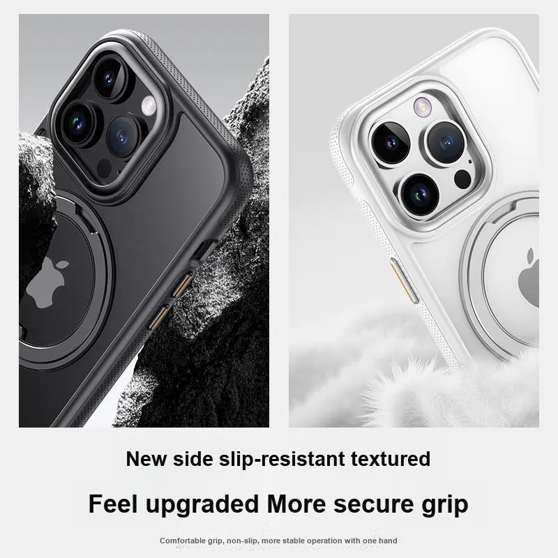 MOWEITU PC Material 360 Magnetic Stand Phone Cases Compatibility IPhone Apple 13/13 Pro/14/15/16 Solid Color-13