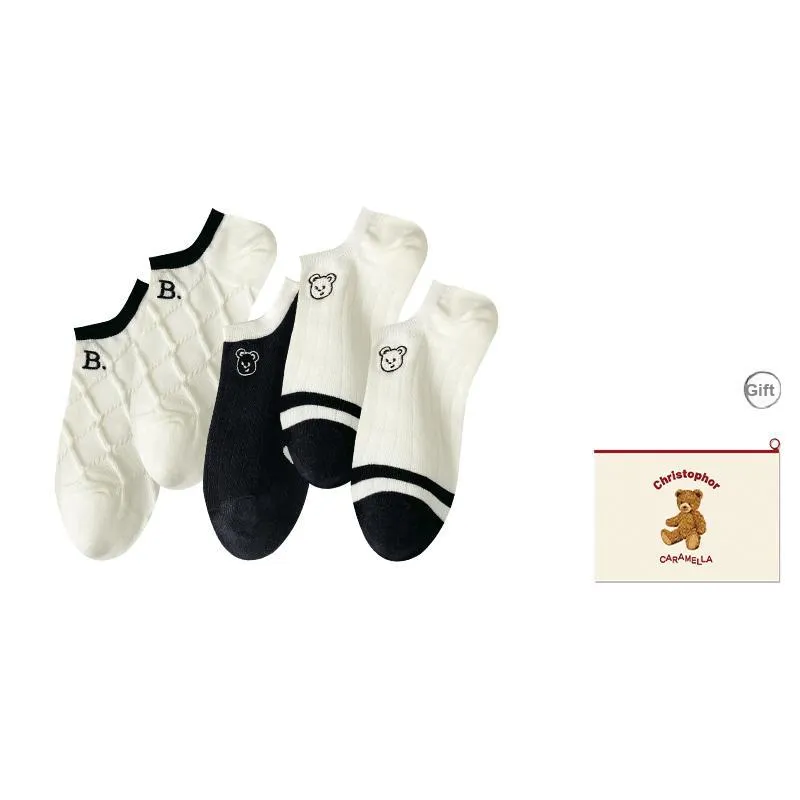 Caramella Ankle Socks Women's Shopping Bag Combo Set-6