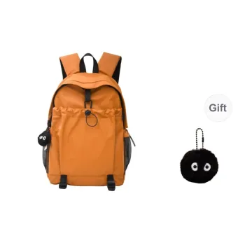 GOBLIN SHARKS 1759 Laminated Oxford Cloth Backpack Large Size Unisex Orange/Khaki/Black/Gray/Pea Green