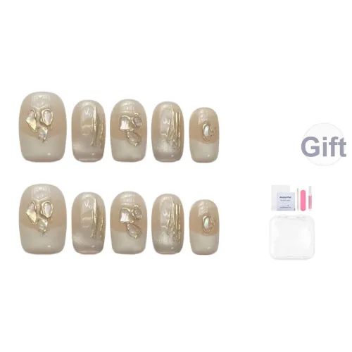 Song Biography Барокко Французский Молочный Белый Мягкий False Nail Короткий LADDER 15 мм