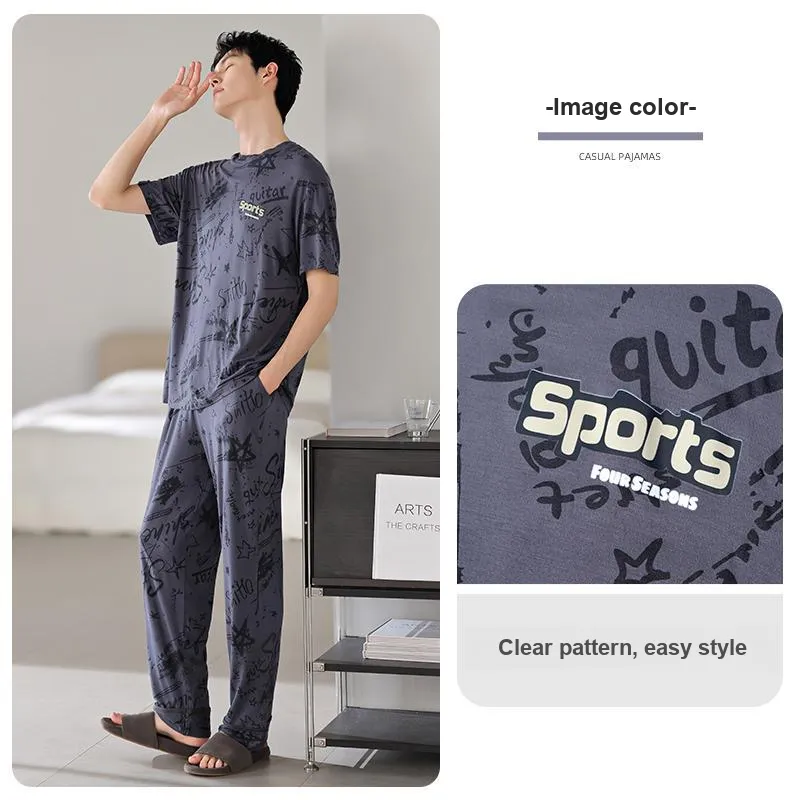 MIIOW Cool One Summer Series Pajama Set Men's Slate Gray-2