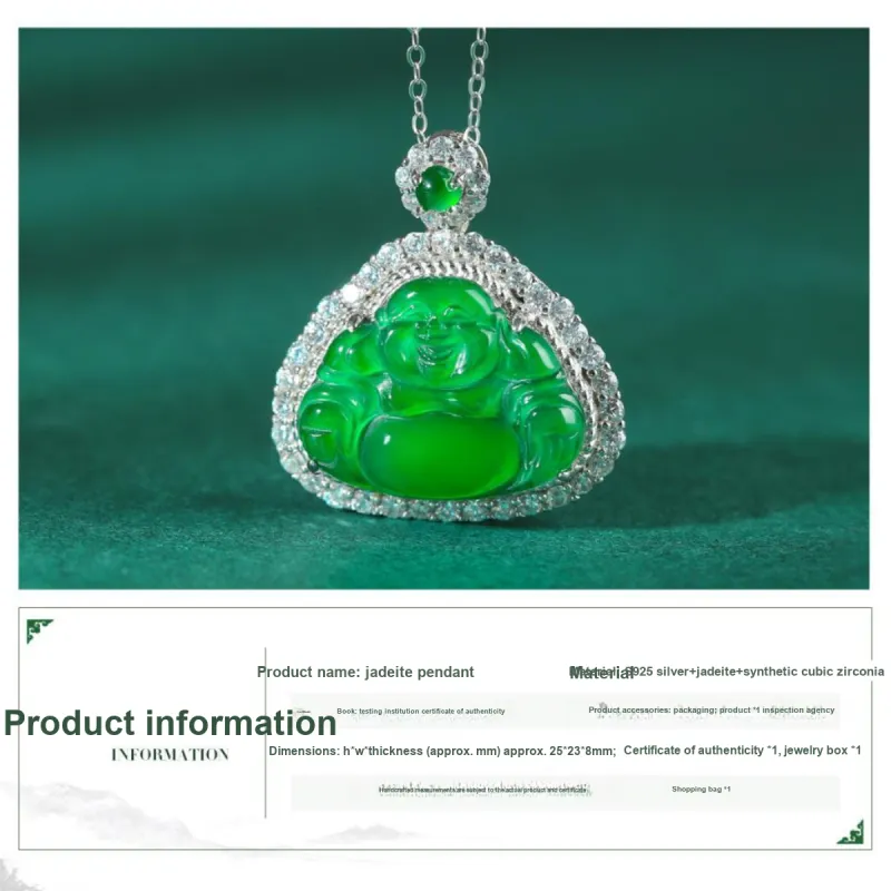 PEARL QUEEN Glutinous Jade Jadeite Necklaces Unisex-1