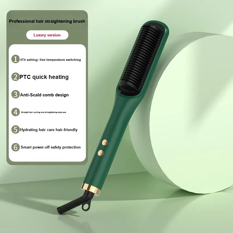 Love Of Wormwood Negative Ion Convenient And Practical Hair Straightening Brush Hair Friendly-10