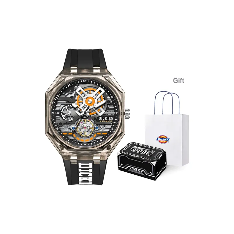 Dickies Starlight Collection Wrist Watch Mechanical Movement Cut Out Dial Unisex Shopping Bag+Box-13