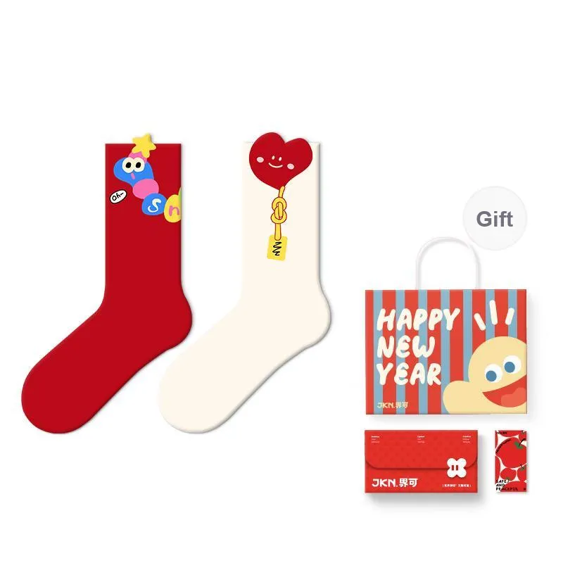 JKN Mid Calf Socks Unisex Gift Box 2 Doubles-5
