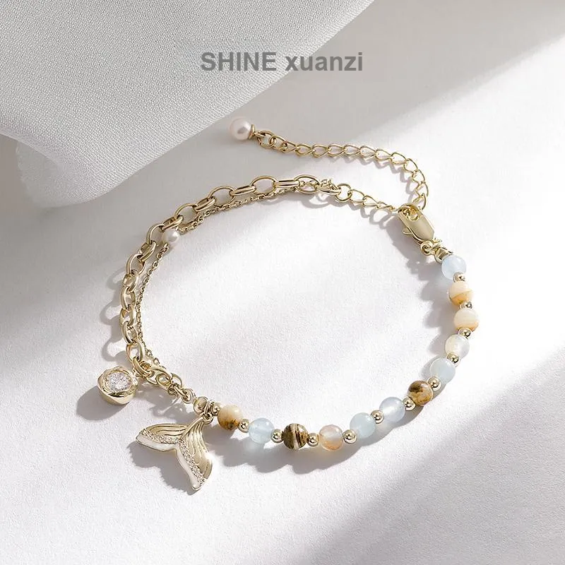 SHINE Island Wander Collection Copper, Calcite Jade Bracelets Unisex-4