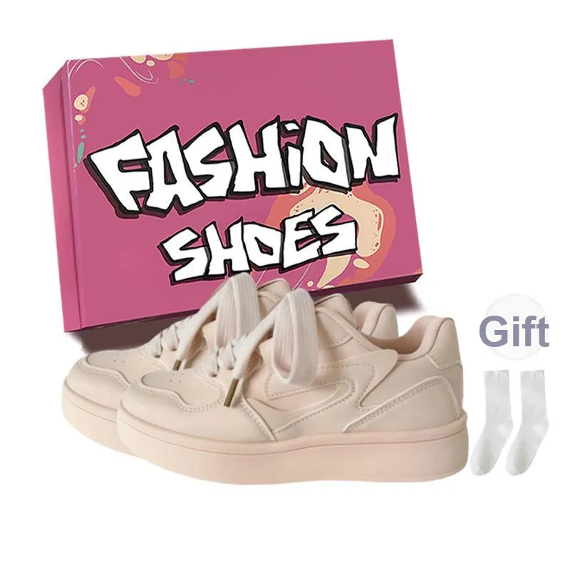 LURAD Skateboard Shoes Women's Low Top White-19