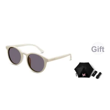 MUJOSH Plate Frame Round Sun Protection Anti Glare Polarized Sunglasses Unisex