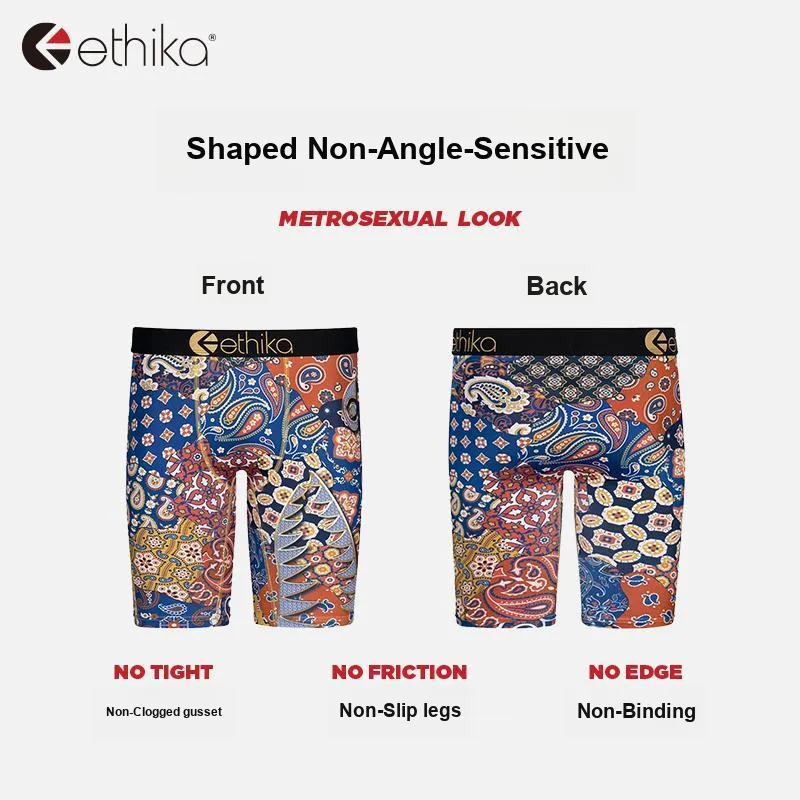 ETHIKA Underpants Men's 1 Pack Paisley Shark-2