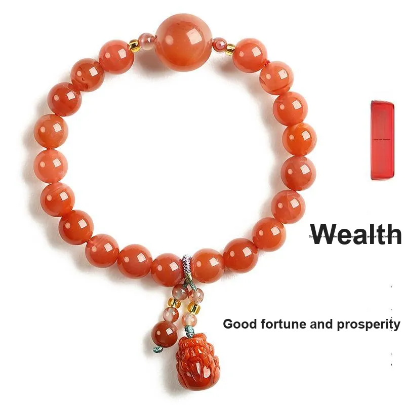 Phoenisess Southern Red Agate Bracelets Women's-1