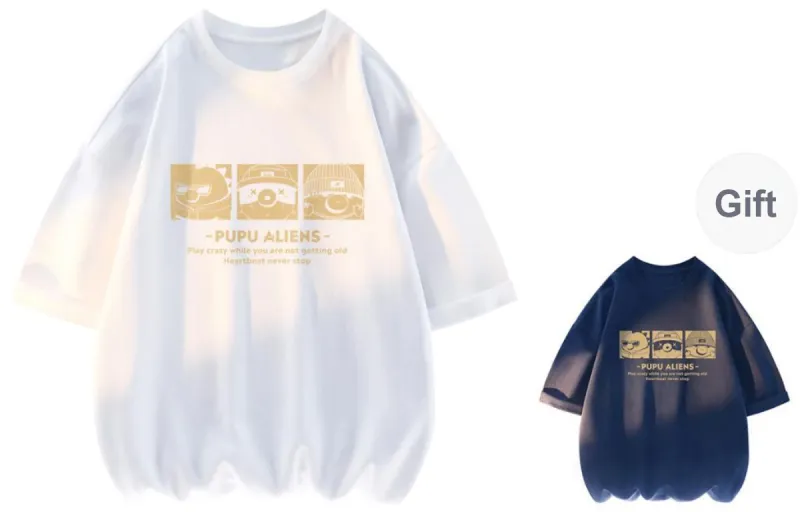 PUPU ALIENS T-Shirt Summer Unisex 2 Pack-15