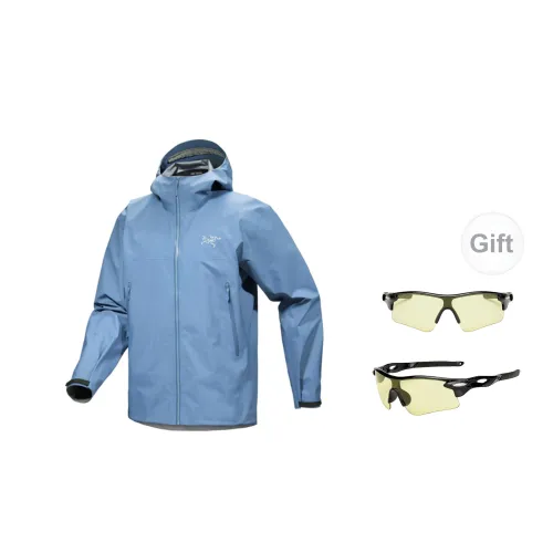 Arcteryx Windbreaker Jackets Men Turquoise Blue Includes Eyeglasses L18