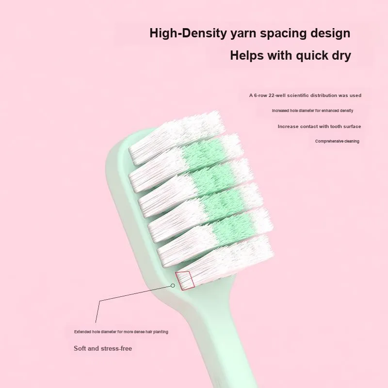 MIKEMEIZHUANG Adults Soft Hair Wide Head Double-Sided Toothbrushes Oral Cleaning And Gum Protection-5