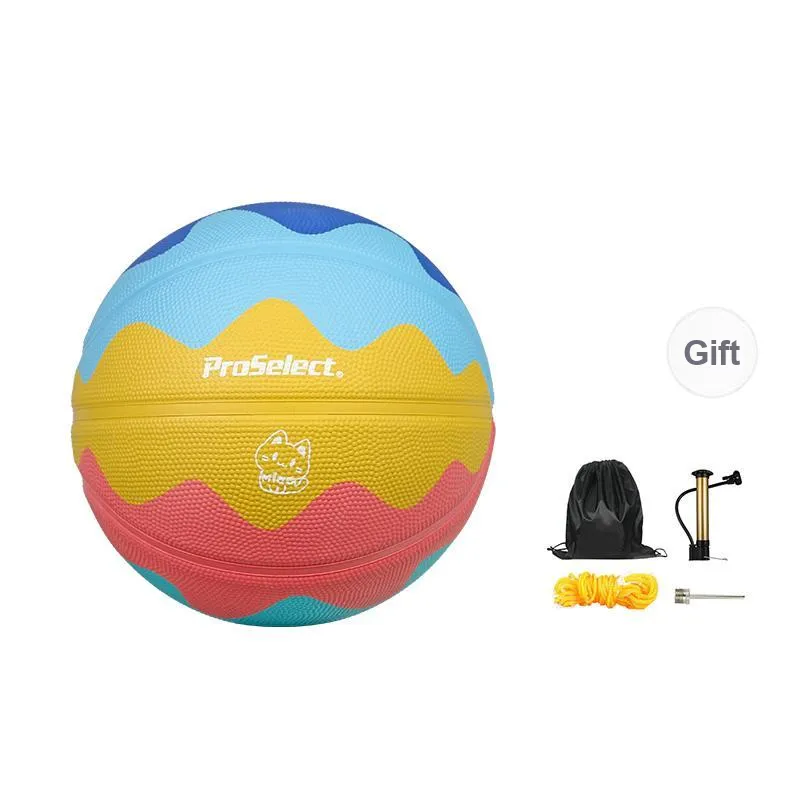 ProSelect Rubber Basketball Multicolor Size 5 Training Kids'-4