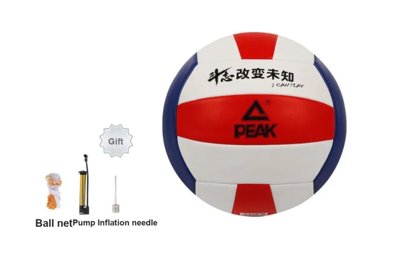 PEAK PVC Size 5 Ball Volleyball Unisex Blue Red White-1