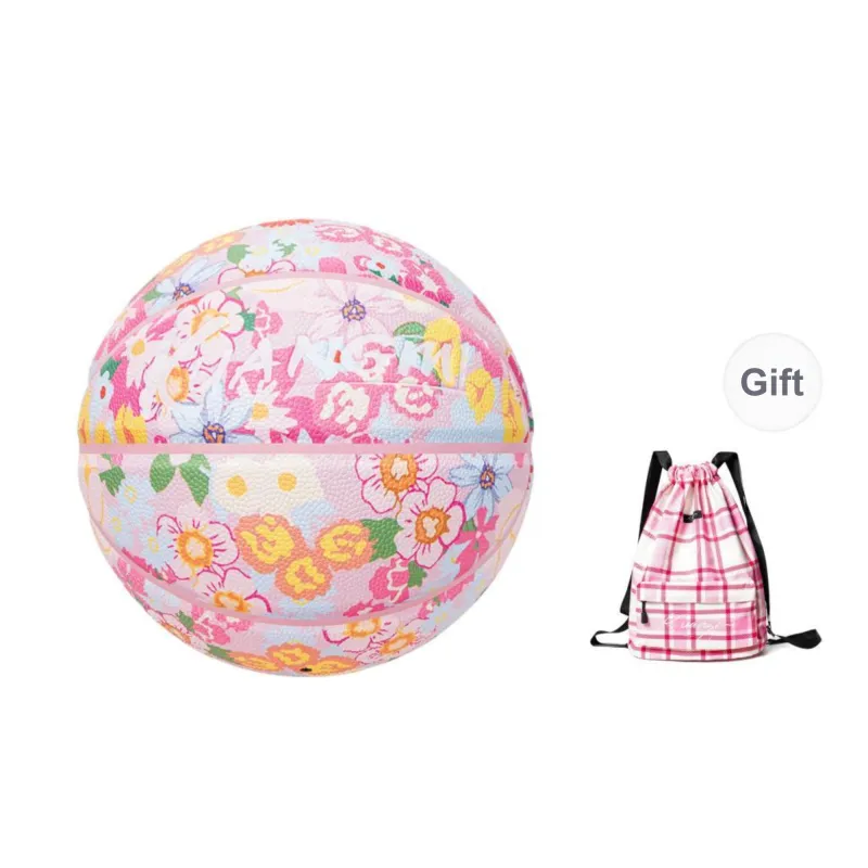 Kuangmi PU Basketball Pink Multicolor Size 7 Ball Street Unisex-9