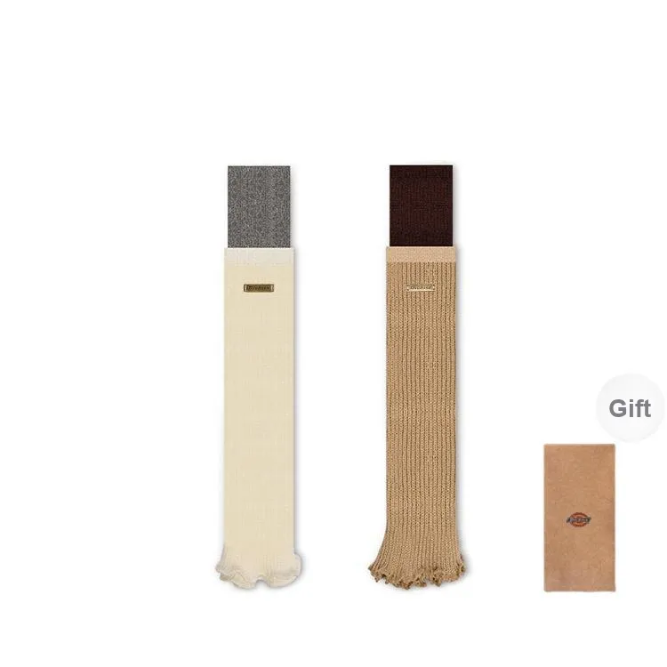 Dickies Lace Trims Slimming Layered Calf Socks Fall Winter Knee High Socks Gift Box Women's-12