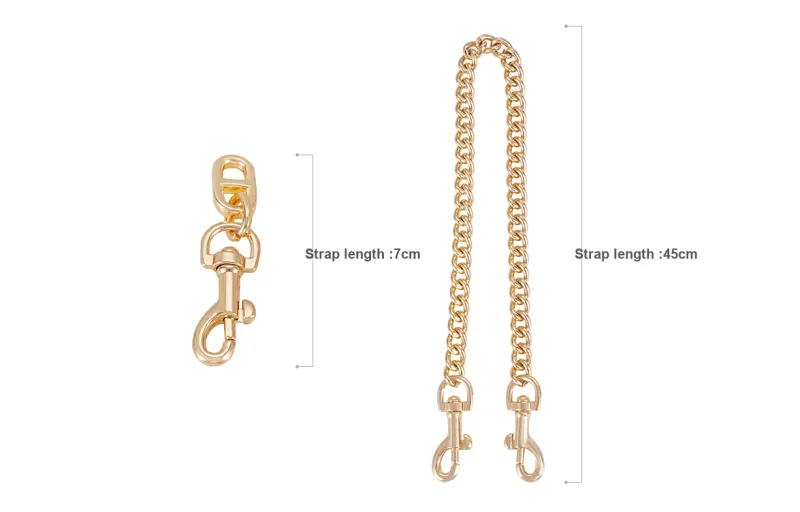 Lan Bao Fan Alloy, Metal, Chain, DuPont Paper Liner Bag Accessory Unisex Gold-46