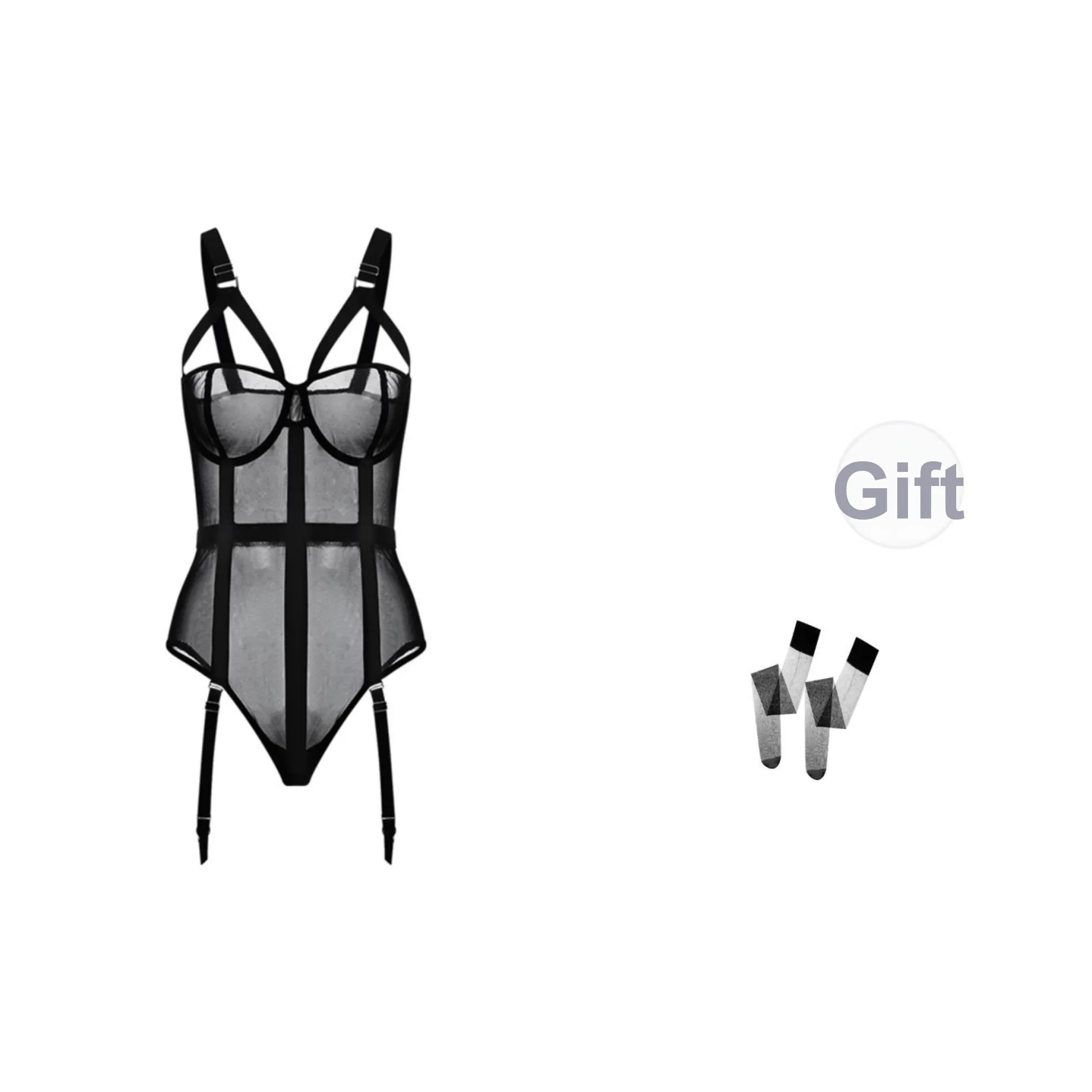 XIUDAI Черный Женское боди