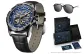Black Case Blue Dial Black Leather Strap[RIETI Brand Sunglasses Clothing Sets]