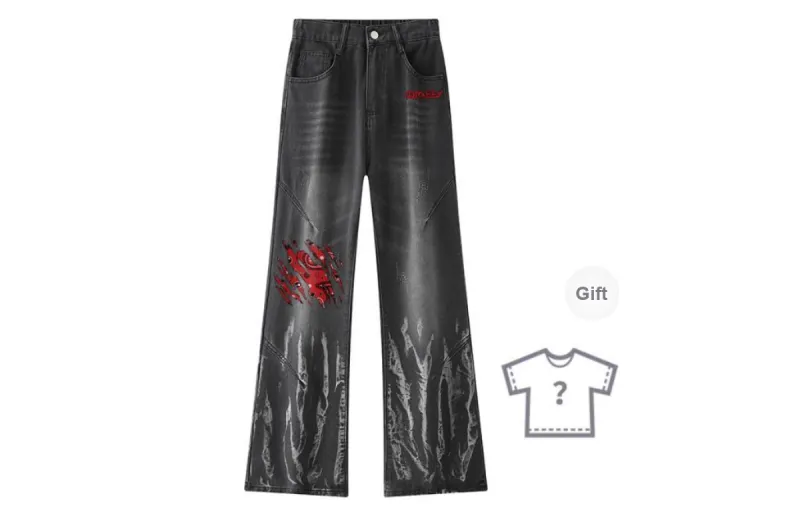 Qnxeey Jeans Unisex-14