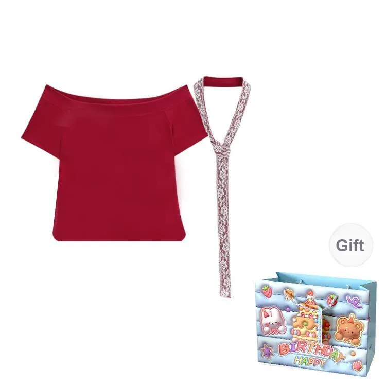 TWOPLUMGIRLS Regular T Shirt Women's Tomato Red-1