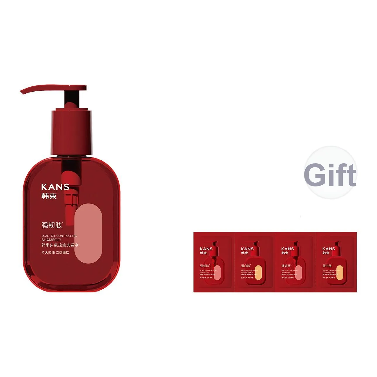 KANS Scalp Oil Control Шампунь Уход за волосами Анти-разрыв Чистка 300г 500г