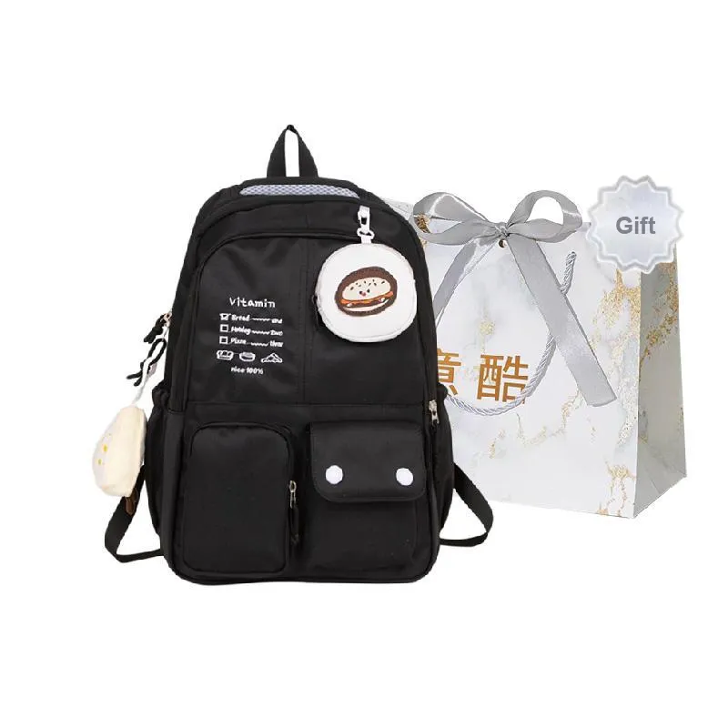 Cool Nylon Backpack Unisex Multicolor-12