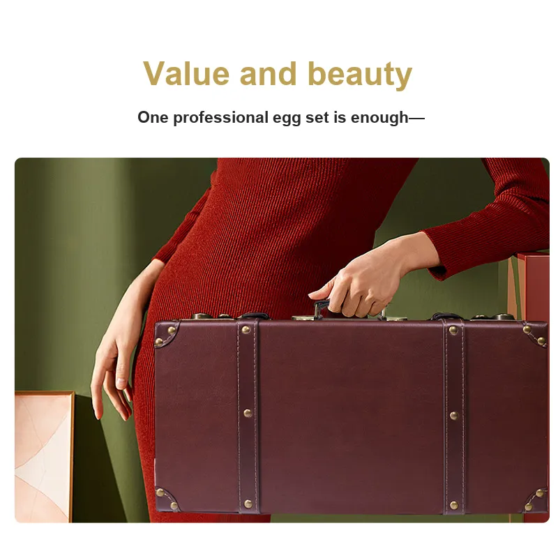 GPPOKER Gold Medal High End Push Egg Poker Card Box Leather Box With Score Card Sign Card Table Cloth Poker Cards-2