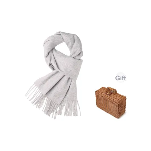 SHASHA Шерстяной шарф Knit Scarves Unisex Серый