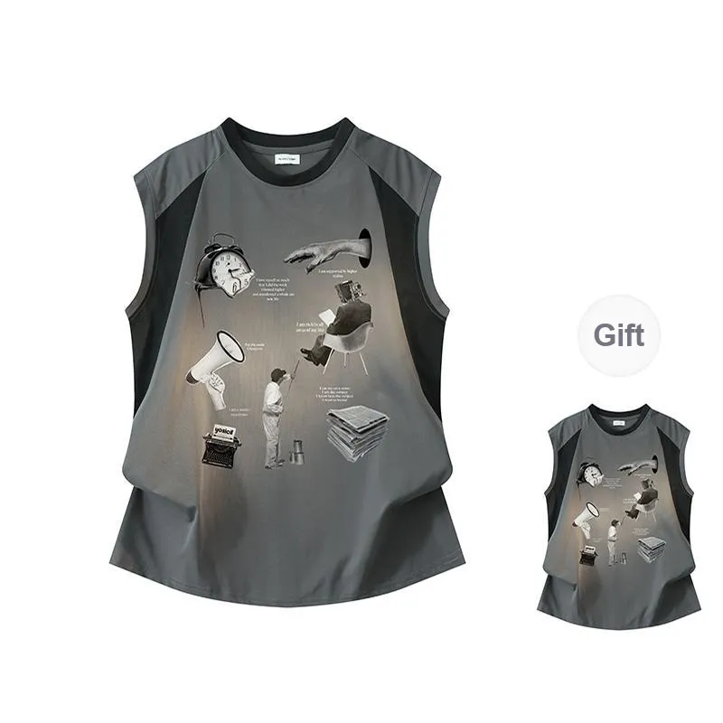 YOSICIL Tank Tops Unisex Dark Gray-16