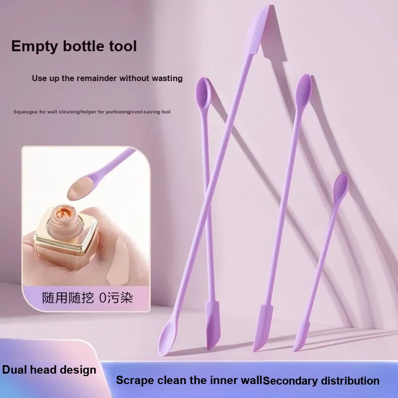 ZHENZI Cosmetics Silicone Scoop Spoon Scratch Blade Lotion Light Bottle Tool Mini-1