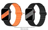Apple Silicone Strap-Black Orange * Midnight Black