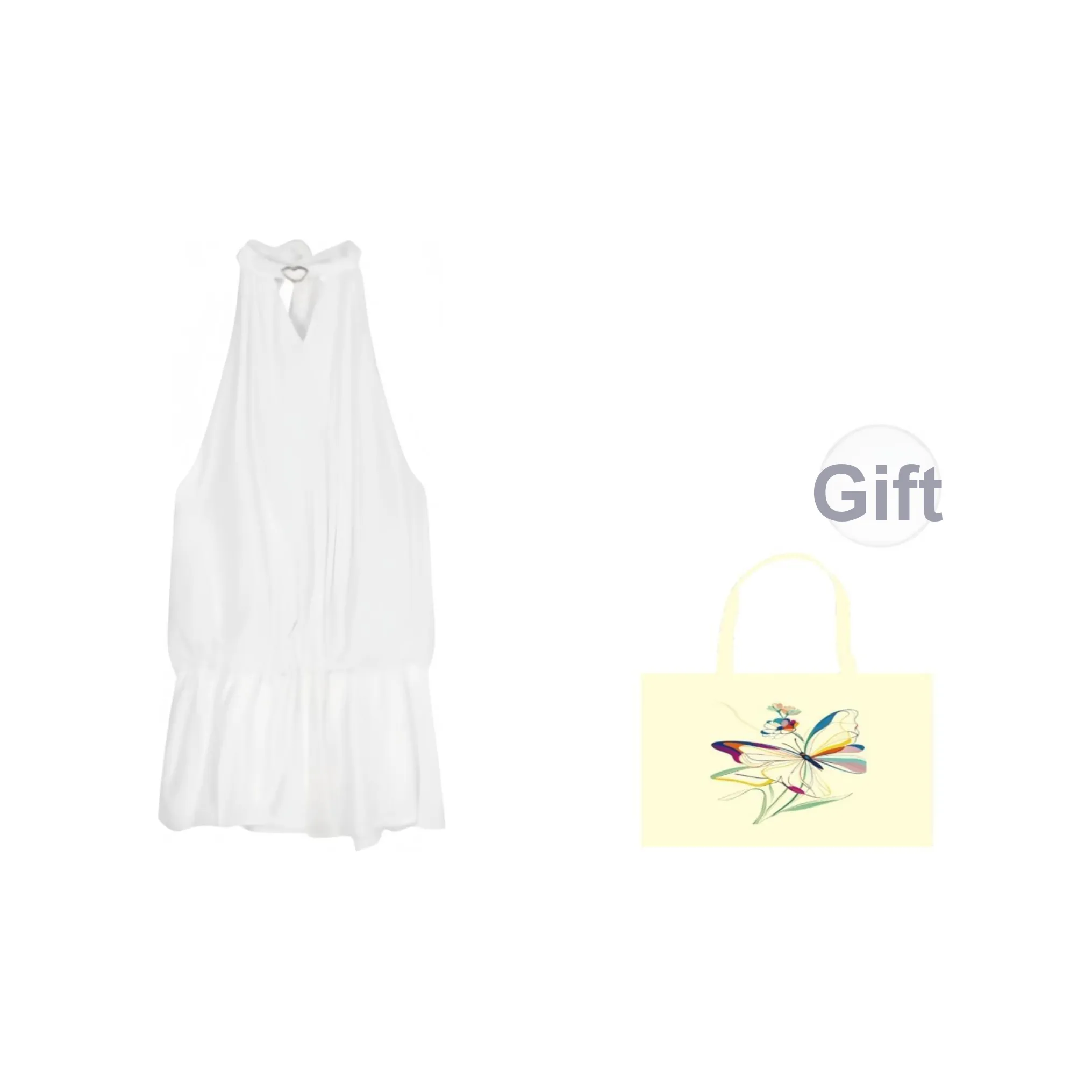 Mu Qingqing Slip Платье Женское Белое