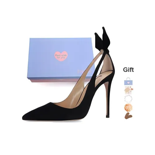 Xingdiman Низкий каблук Высокий каблук Женский Черный Набор в подарочной коробке