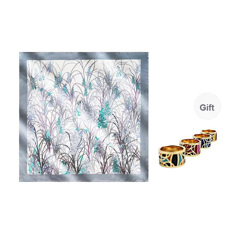 MARJAKURKI Silk Large Scarf Women's-0