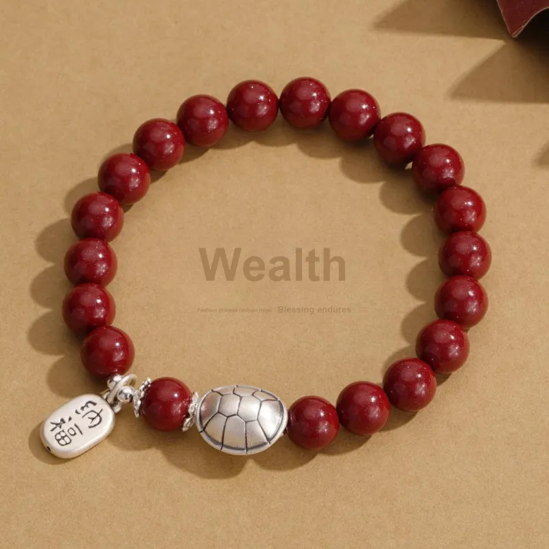 Regalrose Reconstructed Cinnabar Bracelets Women's-2