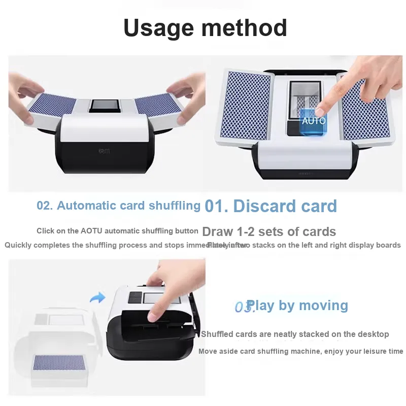 KUAIZHAO Poker Card Shuffler X1 Ludo Dominos Texas Game Card Fully Automatic Shuffler Board Games-2