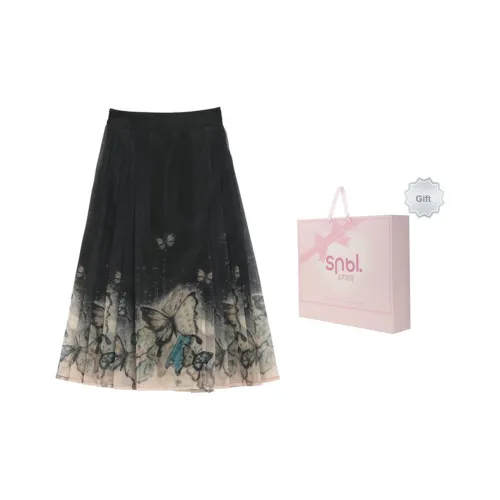 Snbl Женские Повседневные Длинные Юбки