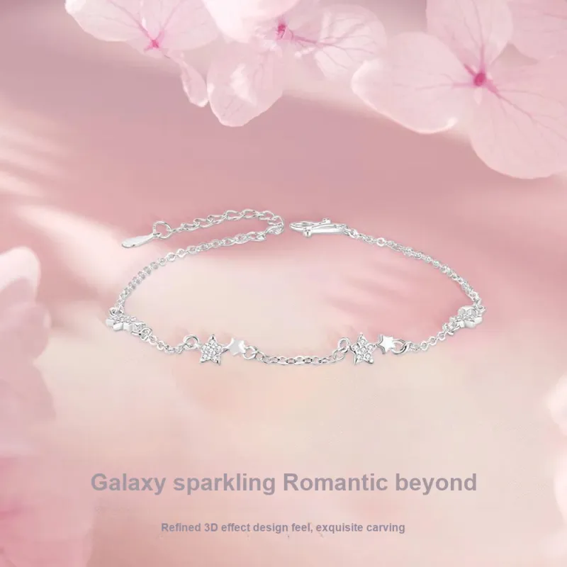 NUSQ Sterling Silver With Zircon Bracelets Women's-10