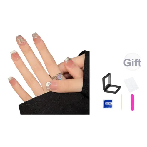 XNTX Nail Патч False Nail Короткий LADDER Розовые оттенки Однотонный Coquette