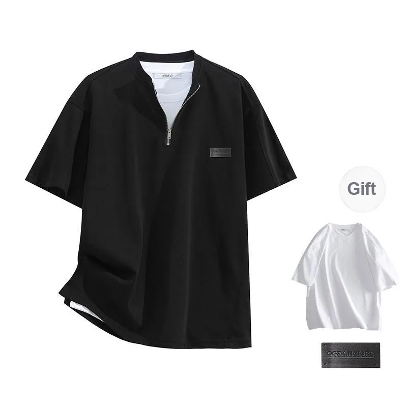 OGEK T Shirt Unisex Black With A Complimentary White-0