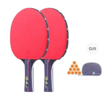 PEAK Ping Pong Paddles Unisex Seven Layer Solid Wood EVC Sponge Red